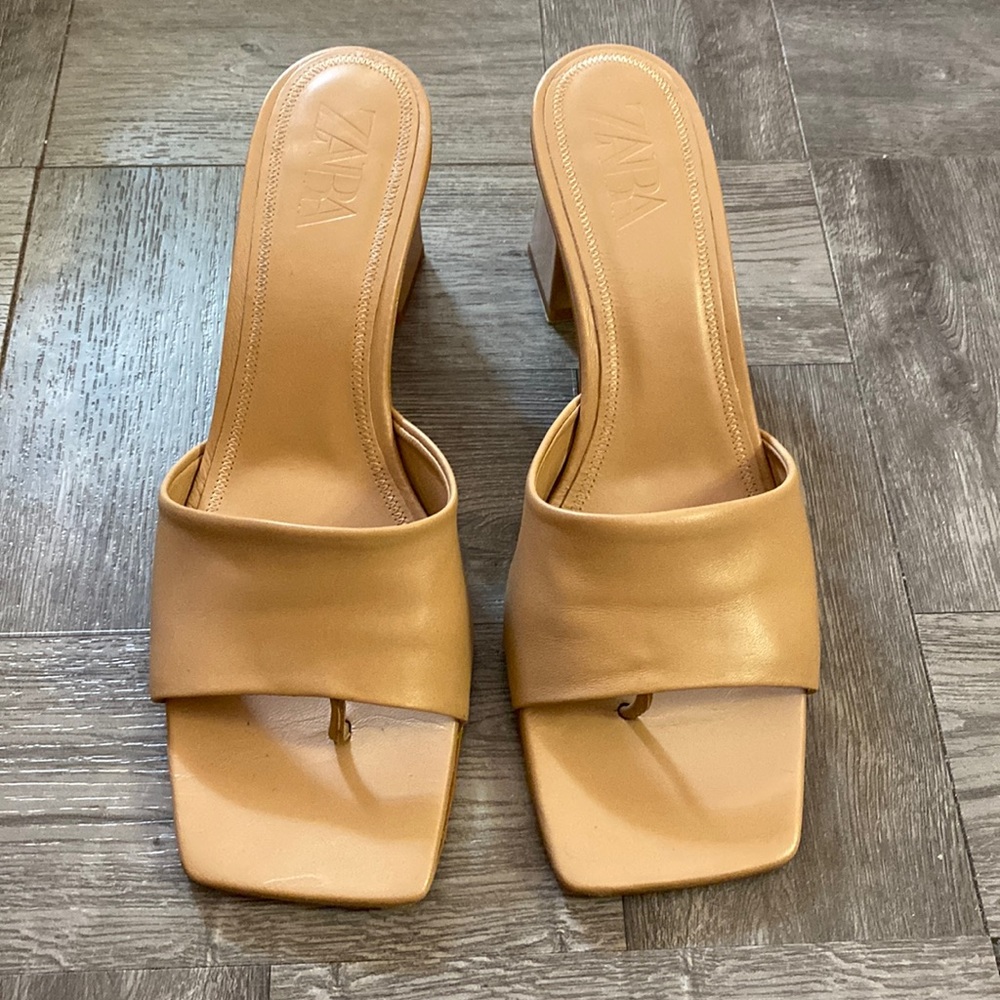 Heeled Sandals, Tan